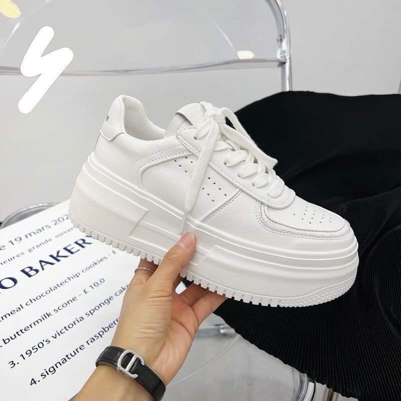 Giày AF1 trắng full, Giày Air Force 1 Full Trắng Cao Cấp độn dđế 6cm  Size Nam Nữ  Nguyễn Tình Sneaker