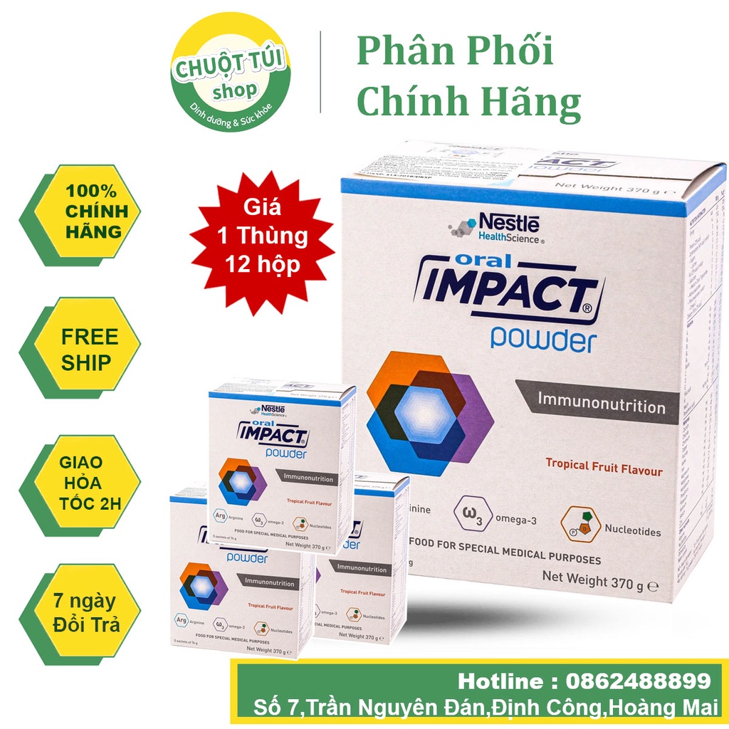 Sữa Nestle Oral Impact Hộp 370g- Dinh dưỡng tối ưu cho bệnh nhân ung thư và sau phẫu thuật