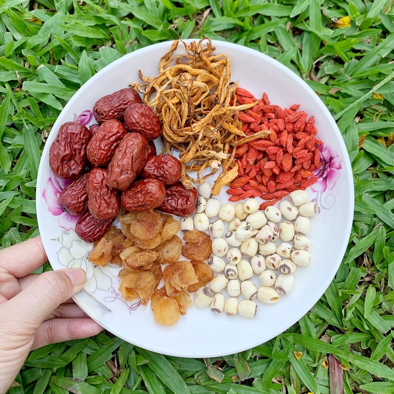 Set Nguyên Liệu Chưng Yến, Nấu Chè Táo Đỏ Kỷ Tử Đông Trùng Hạt Sen Long Nhãn Tự Chọn