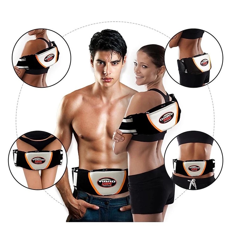Đai Massage Bụng, Máy Rung Giảm Mỡ Bụng, Đai Rung Nóng Vibro Shape Trị Đau Mỏi Vai Gáy