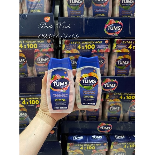 Kẹo Ngậm Tums Hộp 100 viên date 2027