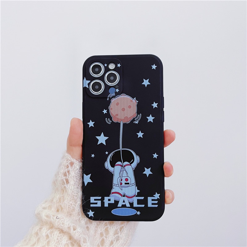 Ốp Điện Thoại Mềm Họa Tiết Vũ Trụ Cho iPhone 11 Pro Max XS Max XR 7 8 Plus