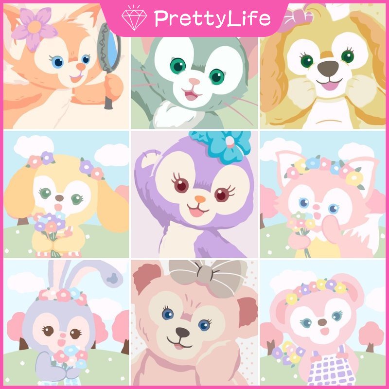 SANRIO Bộ Tranh Đính Đá 5d Họa Tiết Ngôi Sao Sương Mù Độc Đáo Kích Thước 30x30CM Dùng Trang Trí Nhà Cửa