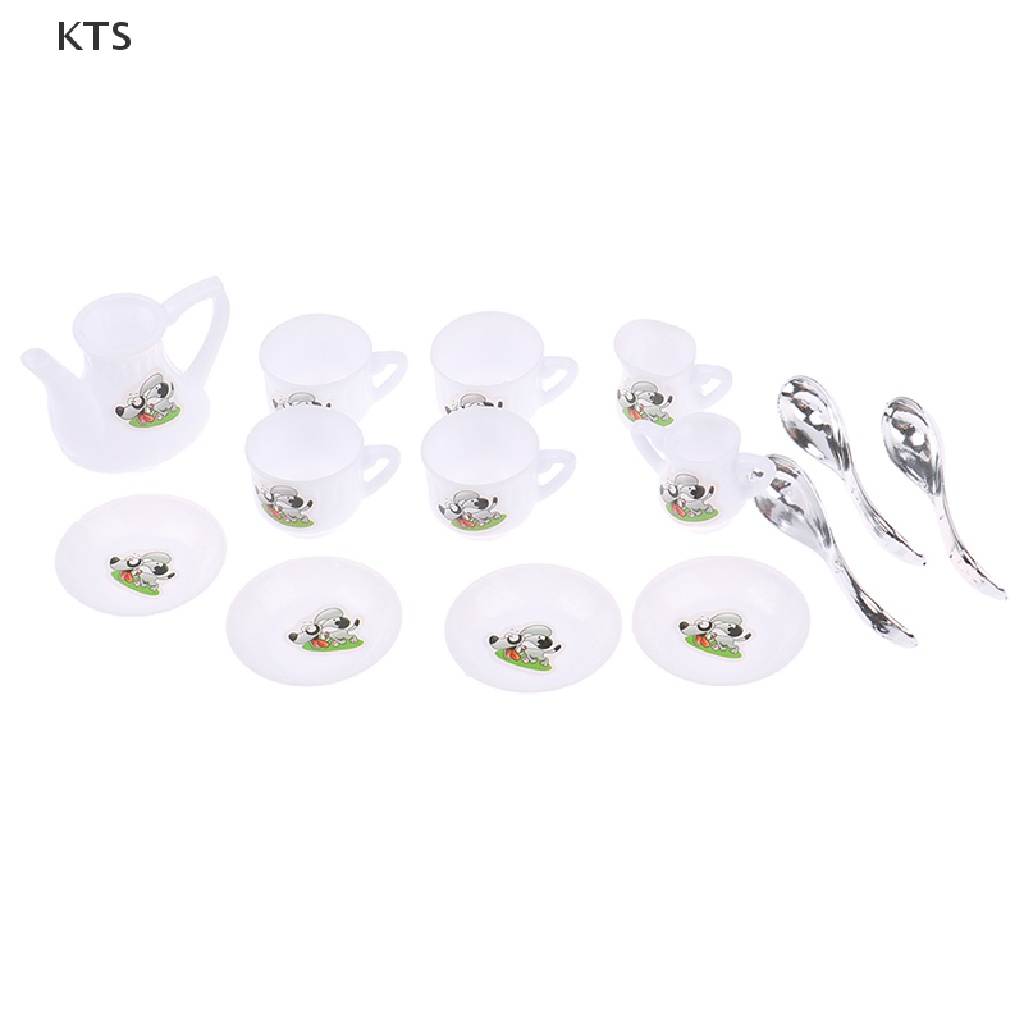 Set 14 Món Ấm Trà Đồ Chơi Dễ Thương Cho Nhà Búp Bê