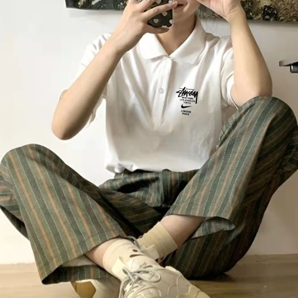 Áo Thun polo Tay Ngắn In logo NK Thời Trang Mùa Hè Đơn Giản Cho Nam Và Nữ