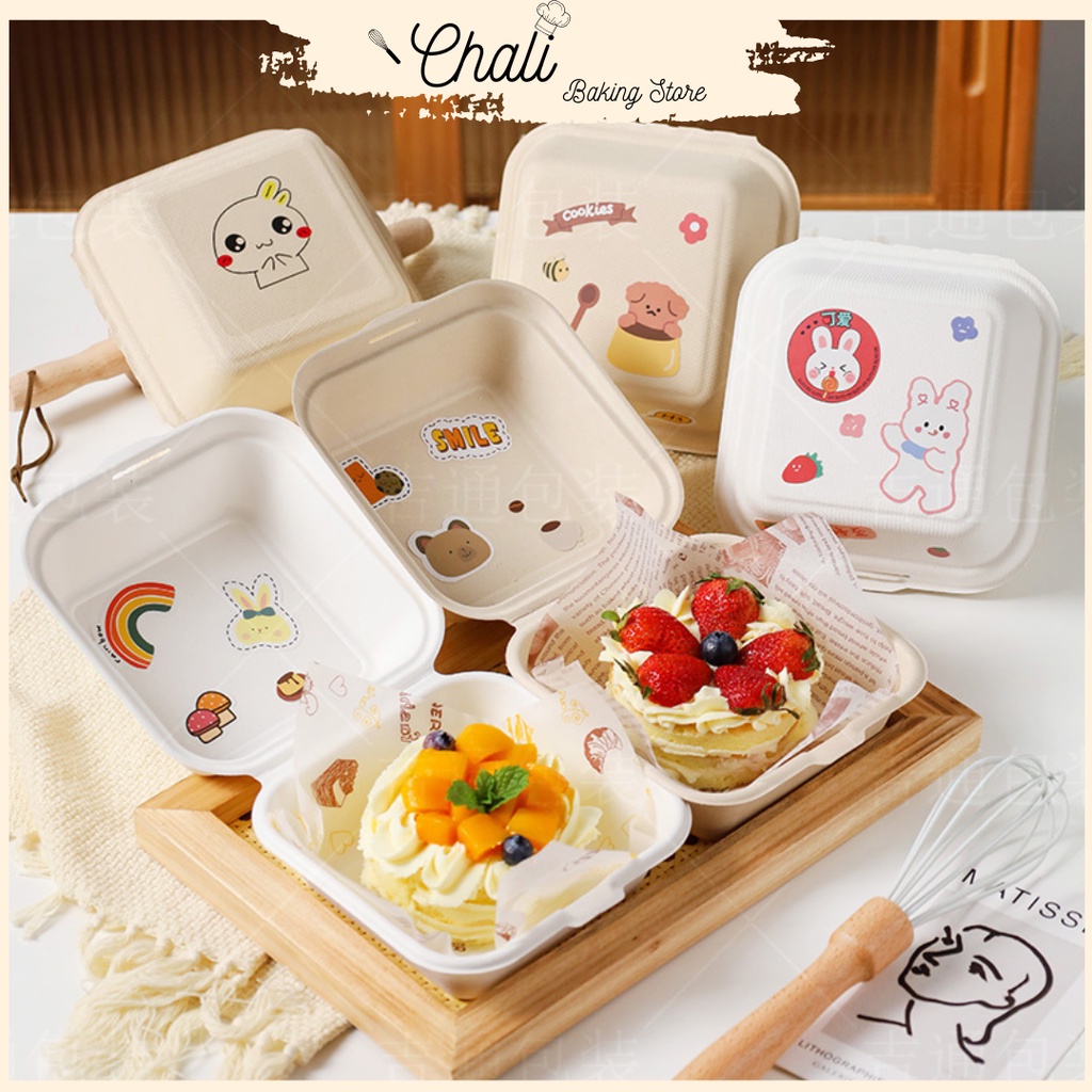 Hộp bã mía đựng bánh kem size bento, Các loại bánh khác (tiramisu ,bánh mousse...)