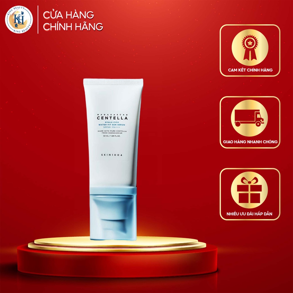 Kem Chống Nắng Cấp Ẩm Skin1004 Madagascar Blue Centella Hyalu-Cica Water-Fit Sun Serum SPF50 PA++++ 50ml - XANH