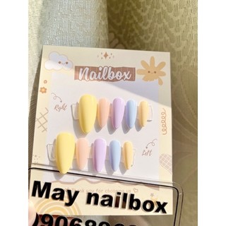 Móng trơn Mix màu - nailbox - móng thiết kế