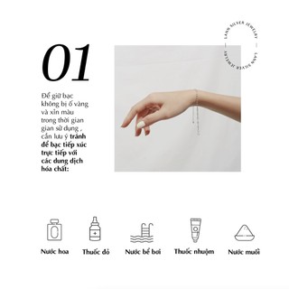 Khuyên hoa 5 đá BẠC S925 LANN E019