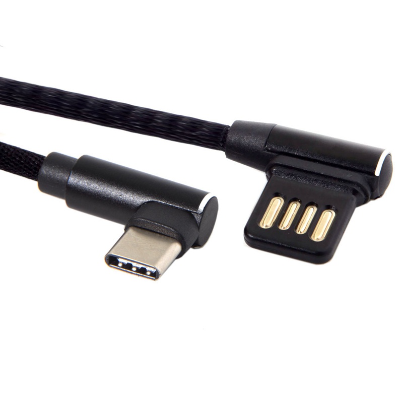 Cáp Dữ Liệu Usb-C 3.1 Type-C Góc Trái Phải 90 Độ Usb 2.0 Có Tay Áo Dài 15Cm Cho Máy Tính Bảng Và Điện Thoại
