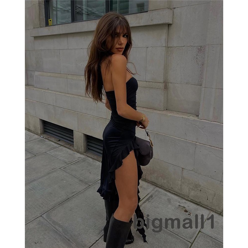 Đầm Không Tay Hở Vai Màu Sắc Thời Trang Dành Cho Nữ