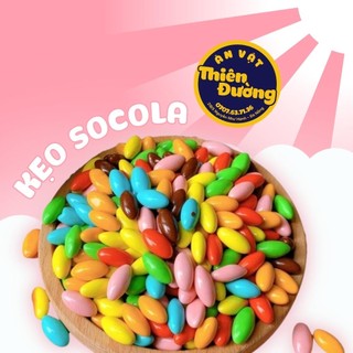 Kẹo socola nhộng THIÊN ĐƯỜNG ĂN VẶT 500g đồ ăn vặt tuổi thơ nhân sô cô la nhiều màu sắc