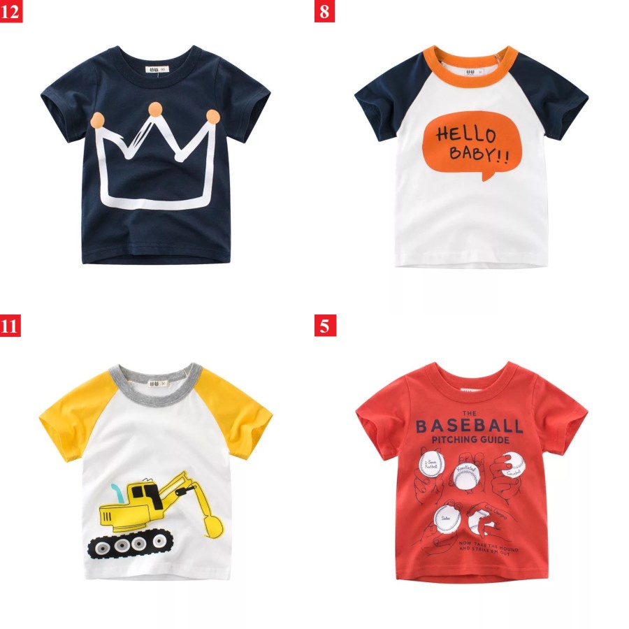 Áo thun 27KIDS cho bé in hình vui nhộn chất cotton hàng xuất khẩu Âu Mỹ