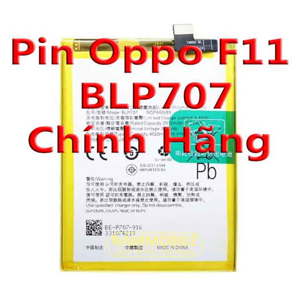 Pin Oppo F11 BLP707 4020mAh zin + Tặng Keo Dán Pin-FREESHIP