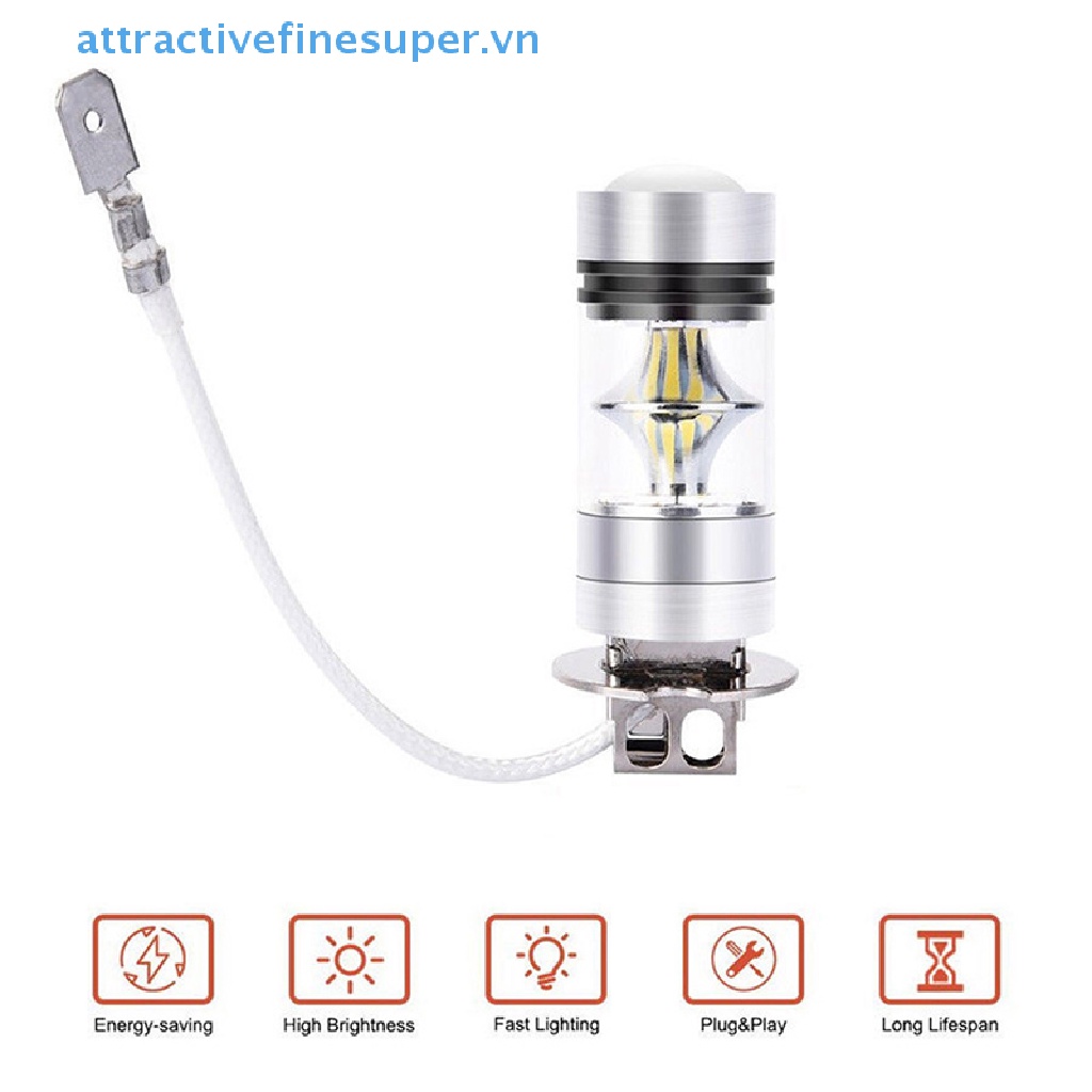 Đèn Pha Chống Sương Mù 100W H3 12 / 24V Cho Xe Hơi