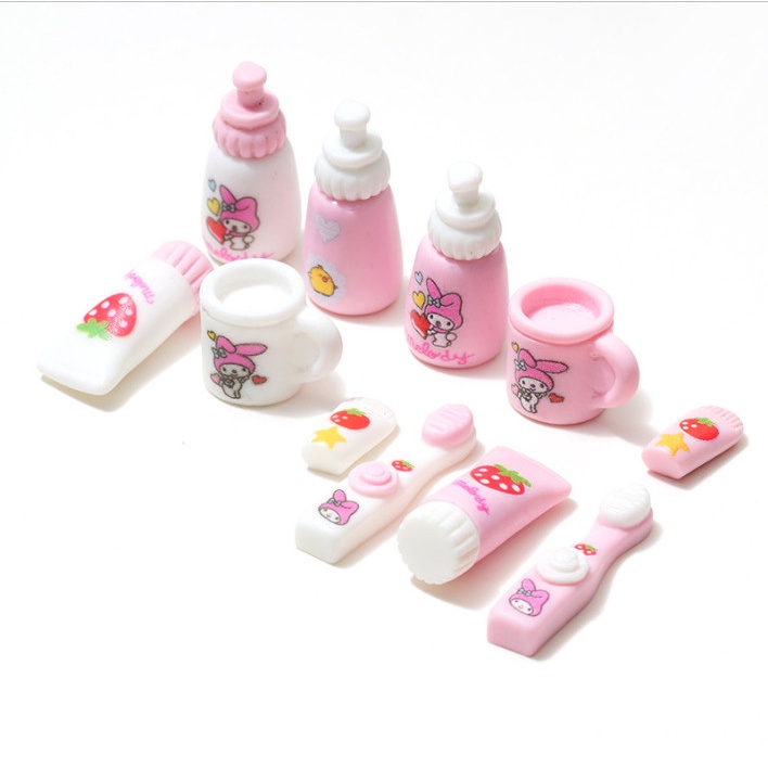 Mô hình các loại vật dụng phòng tắm trang trí nhà búp bê, decor dollhouse