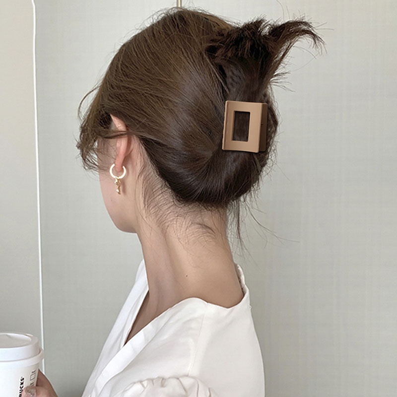 Kẹp Tóc Hình Nơ Màu Cà Phê Sữa Phong Cách Vintage Cho Nữ