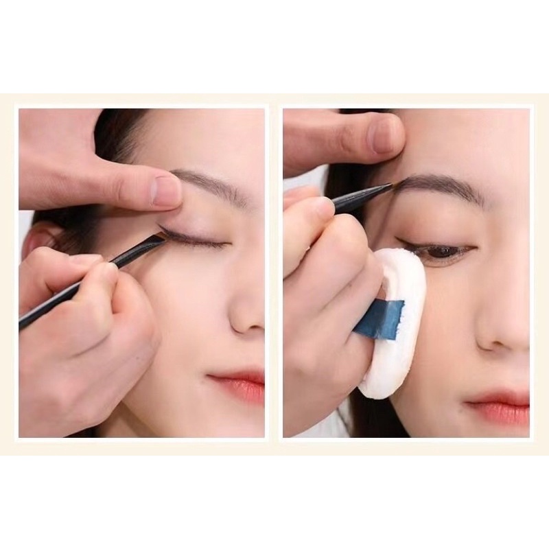 Cọ trang điểm đầu xéo kẻ mắt tém chân mày