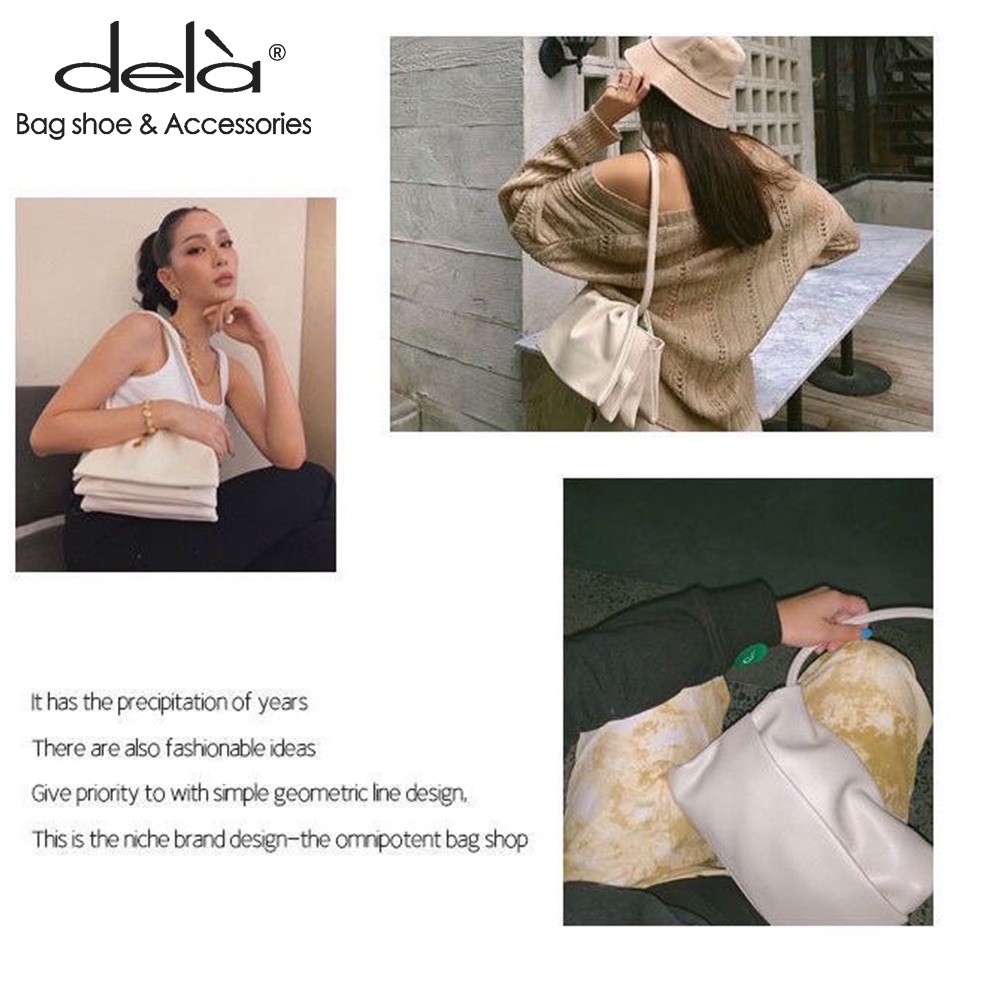 Dela Túi Xách Mềm Nhiều Ngăn Màu macaron Dễ Thương