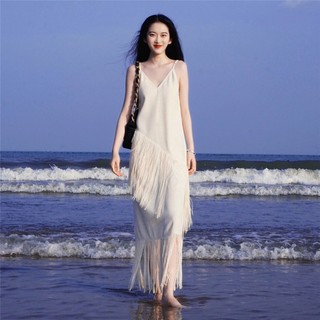 Đầm Hai Dây Đi Biển Xinh Xắn Thời Trang Dành Cho Mùa Hè
