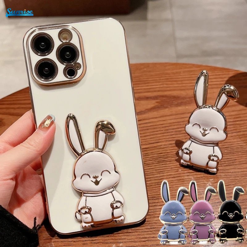 Giá Đỡ Điện Thoại Bằng Nhựa Hình Thỏ Hoạt Hình Đáng Yêu