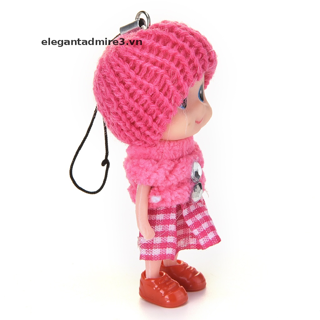 1 Búp Bê Đồ Chơi Mini Mềm Mại Kích Thước 8cm Trang Trí Điện Thoại Cho Bé