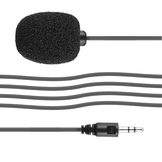 Portable Size External 3.5mm Clip-on Lapel Lavalier Microphone For PC Laptop