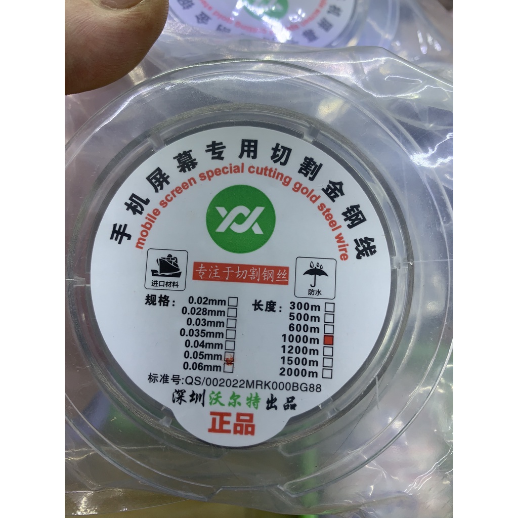 Dây căt kính 0.03mm x 1000M, 0.028mm x 100M, 0.04mm x 150m loại đủ zin, hàng bán chạy số 1 thị trường