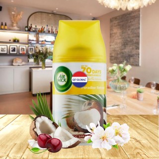 Bình xịt tinh dầu thơm phòng, khử mùi Air Wick Paradise Retreat HƯƠNG DỪA, HẠNH NHÂN 250ML