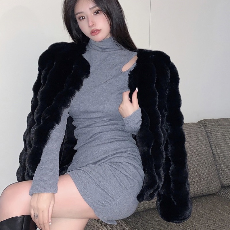 Áo khoác lông khúc cục bông bồng bềnh hàng qc loại 1