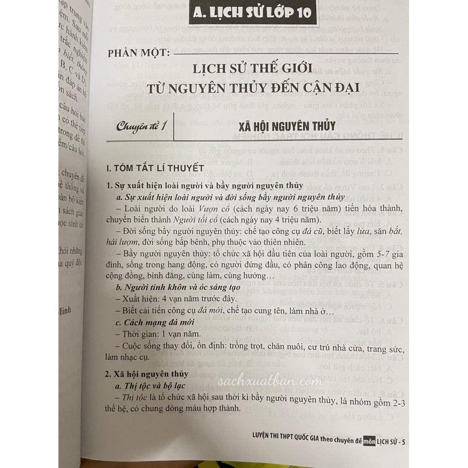 Sách Luyện Thi THPT Quốc Gia Theo Chuyên Đề Môn Lịch Sử