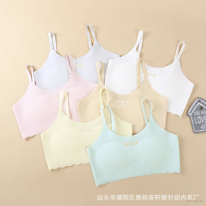 Áo Lót Hai Dây Bằng Lụa Mát Thời Trang Cho Bé Gái 12-16 Tuổi
