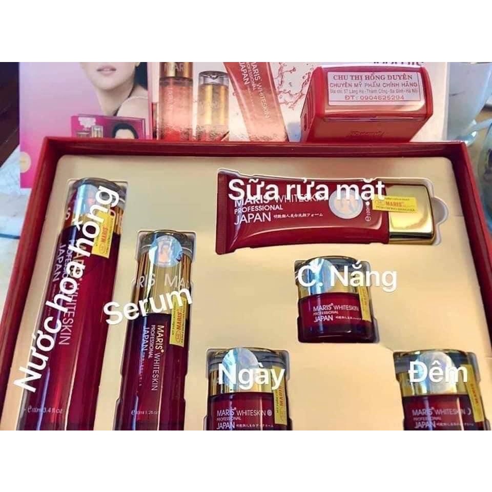 Bộ Mỹ Phẩm Maris Cao Cấp Nhật Bản 6in1 Dưỡng Trắng Da Nám Tàn Nhan Chuyên Sâu