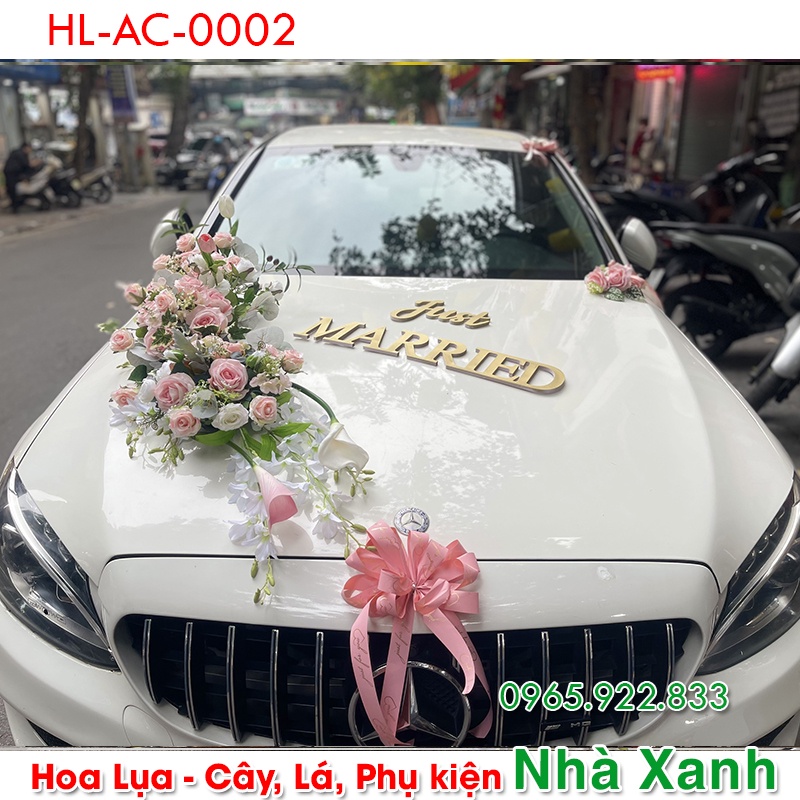 Hoa Giả Trang Trí Xe Cưới Trọn Bộ - Sử Dụng Nam Châm Cao Cấp