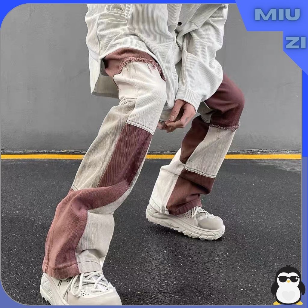 (FREESHIP ) Quần jean nam phối màu độc lạ Bình Dương dáng đứng,Quần nam nữ Miuzi DT160