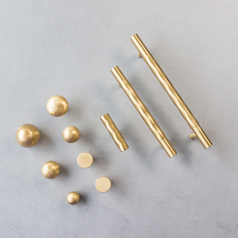 Tay Nắm Ngăn Kéo Tủ Bằng Đồng Thau Màu Vàng Phong Cách Bắc Âu