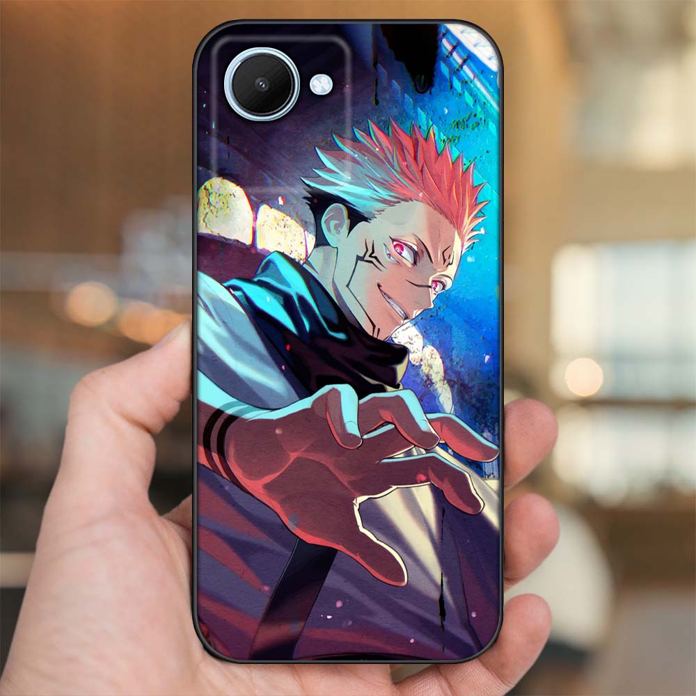 Ốp lưng Realme C30s viền đen in hình Sukuna Yuji Jujutsu Kaisen Chú Thuật Hồi Chiến