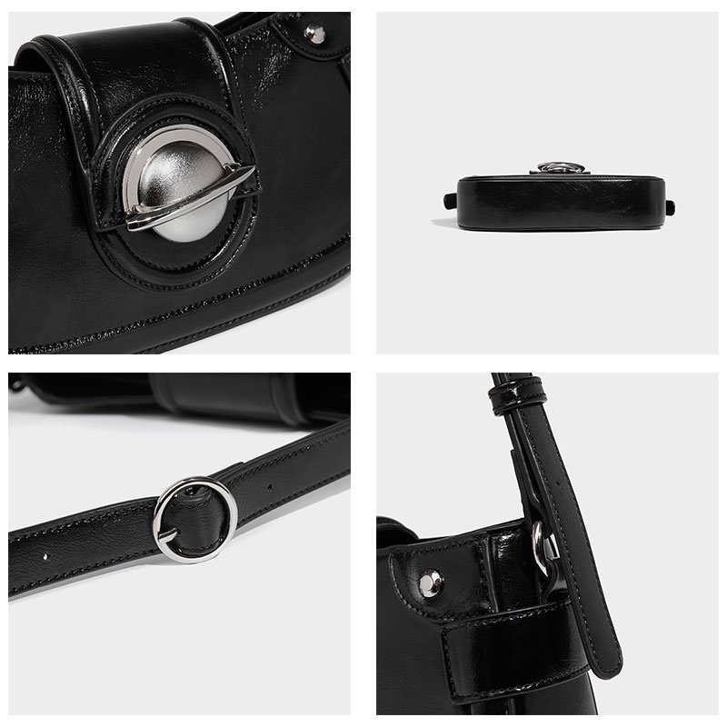 Mischa Túi Đeo Vai Bằng Da PU Chất Lượng Cao Thời Trang Phong Cách niche Cổ Điển