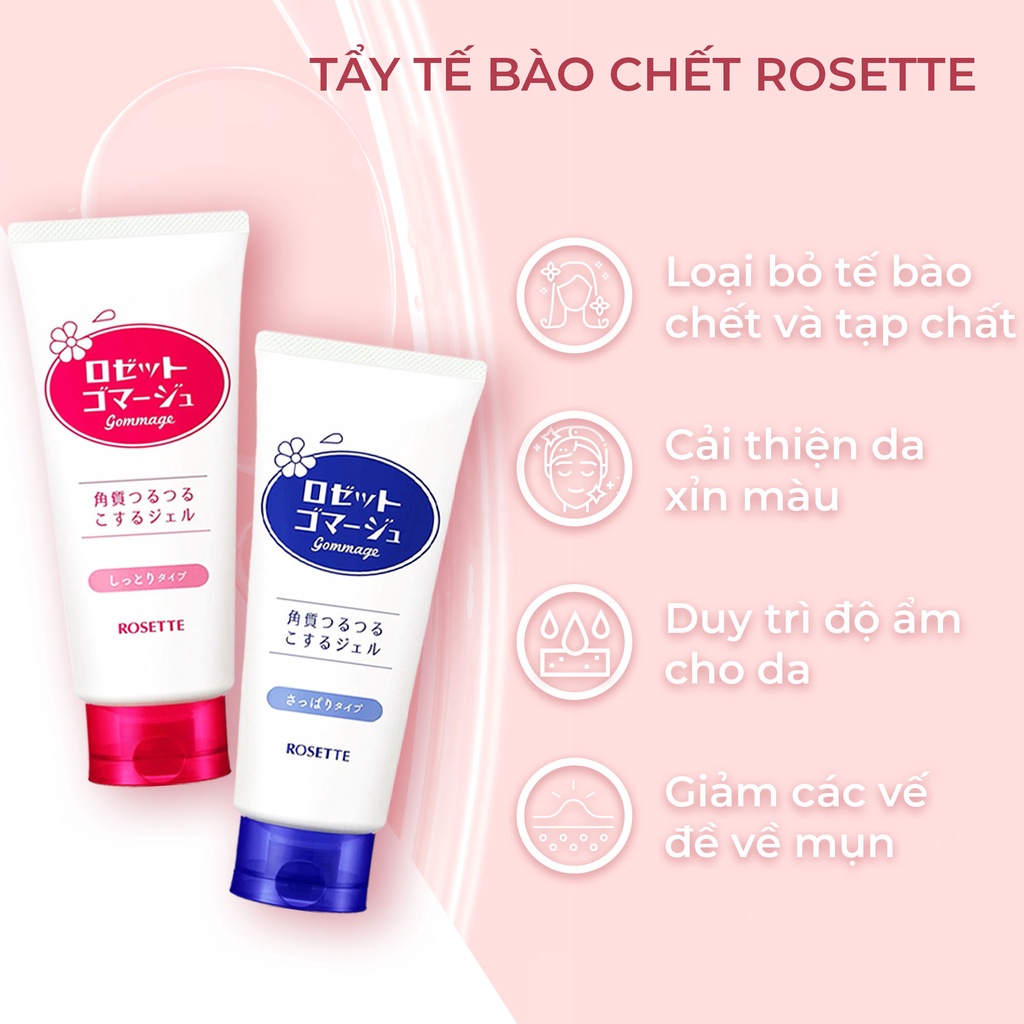 Gel Tẩy Tế Bào Chết Rosette 120g, Rosette Gommage Peeling Gel Dành Cho Da Dầu Và Da Khô