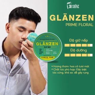 Combo sáp vuốt tóc Glanzen Clay Wax và xịt dưỡng tóc nam Glanzen Magic Spray