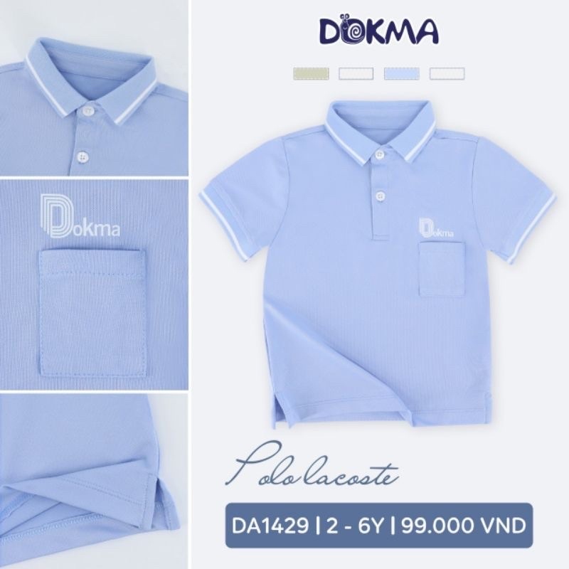 Áo polo cộc tay bé trai Dokma DA1429