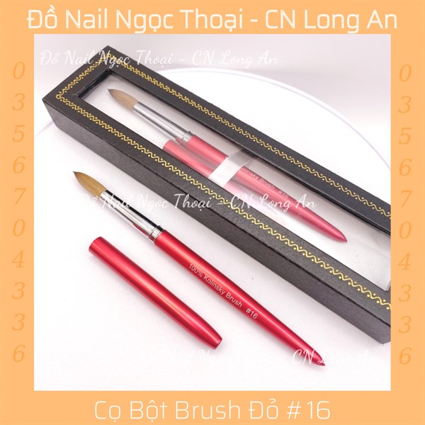 Cọ Đắp Bột Brush Đỏ #16 - 100% Lông Chồn