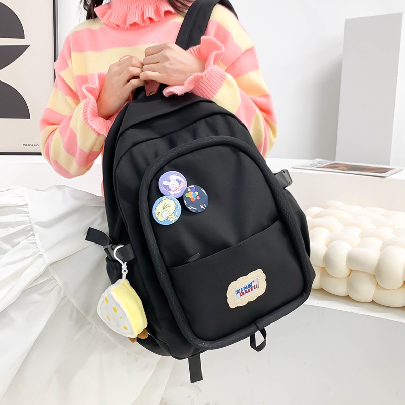 Ba Lô Đi Học Đựng Máy Tính Thiết Kế Đơn Giản Màu Sắc Nổi Bật Thời Trang Hàn Quốc 20