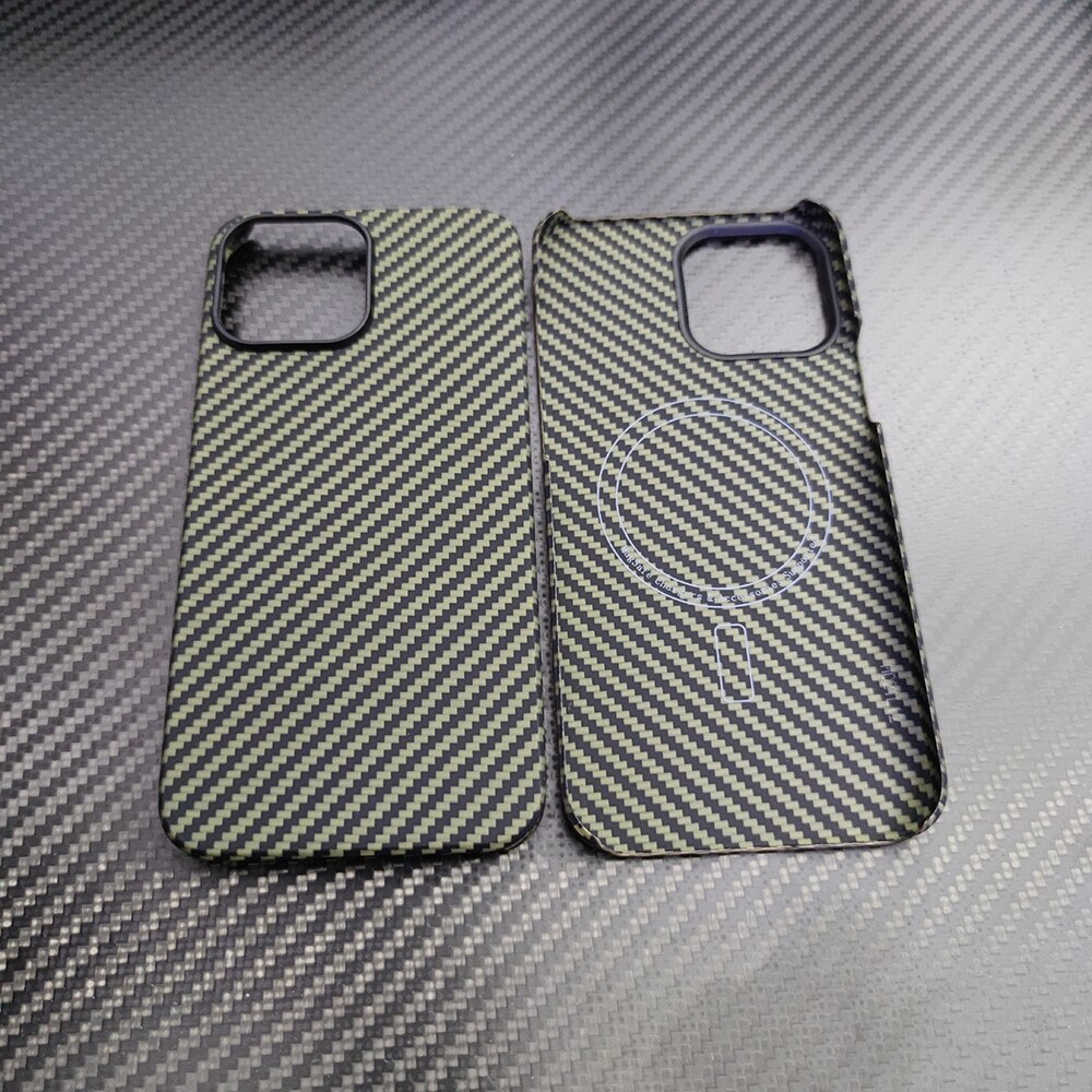 Ốp Điện Thoại Sợi carbon Từ Tính Siêu Mỏng Màu Xanh Dương Cho iPhone 14 13 pro max 14 pro13