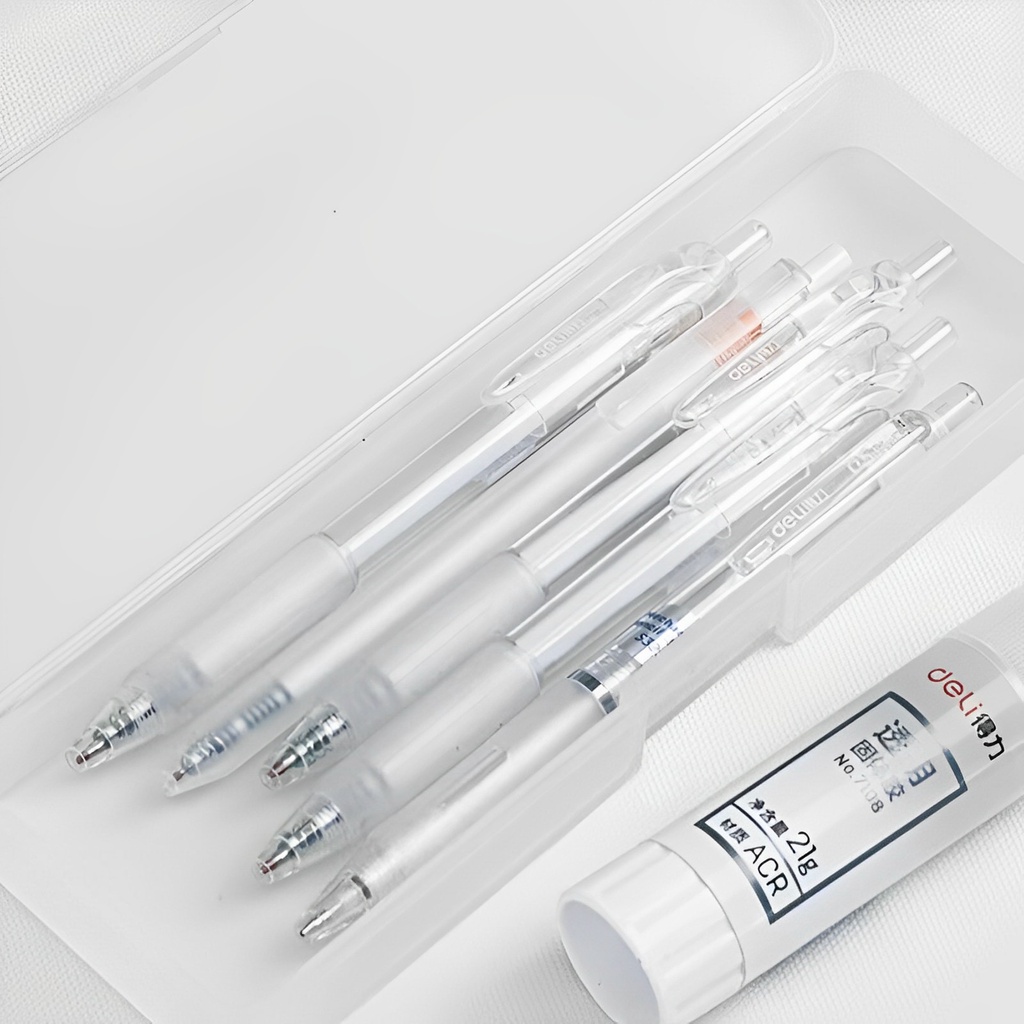 Muji Bút Mực Gel Dạng Nhấn Màu Đen Thiết Kế Đơn Giản Cho Học Sinh