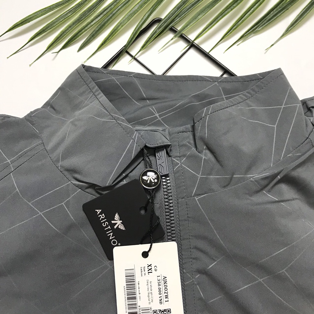 Áo khoác gió 2 lớp nam vải ép cao tần  Aristino AJK002W1 3 màu