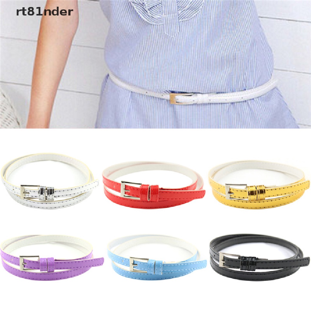 Thắt Lưng Da Pu Khóa Hình Nơ Dáng Ôm Thời Trang Cho Nữ