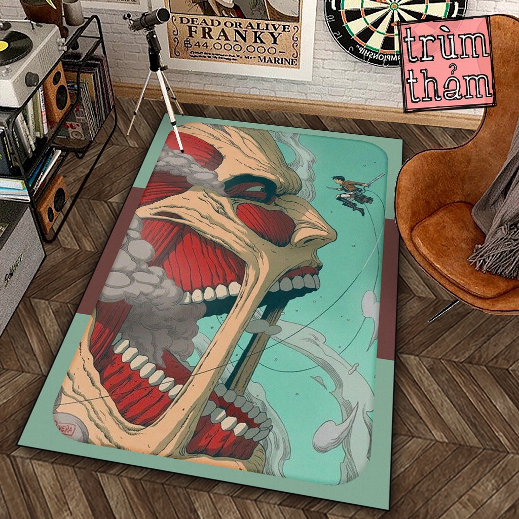 Thảm Trang Trí Đại Chiến Titan Khổng Lồ Hóa Attack On Titan Decor Góc Học Tập Làm Việc Phòng Ngủ Phòng Khách Văn Phòng