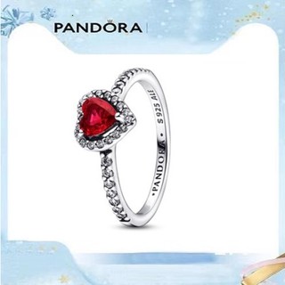 Nhẫn bạc pandoraajewelry trái tim đỏ sáng 925 925