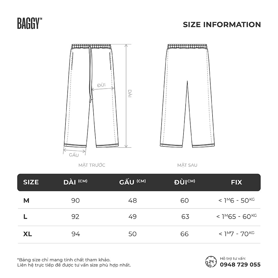 Quần Nỉ Ống Suông Dài 2 Sọc Baggy Dây Rút Dài